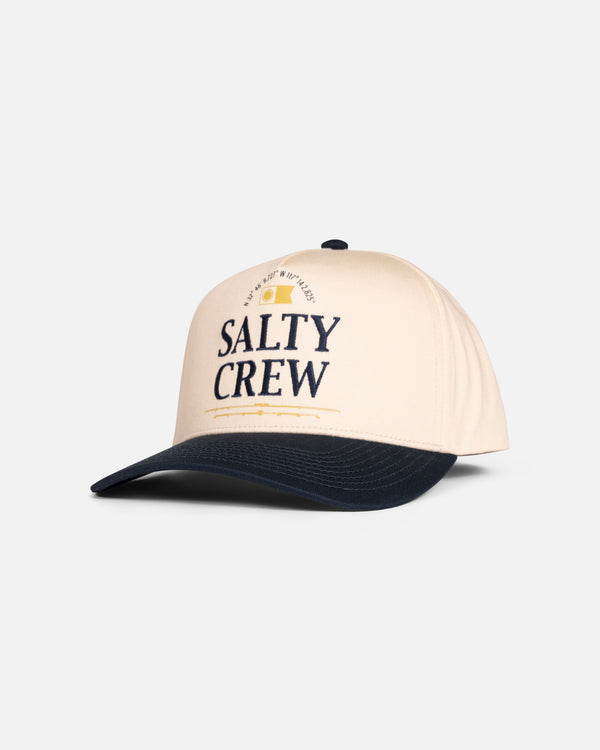 salty crew Coordinates Snapback Hat - Off White / Navy