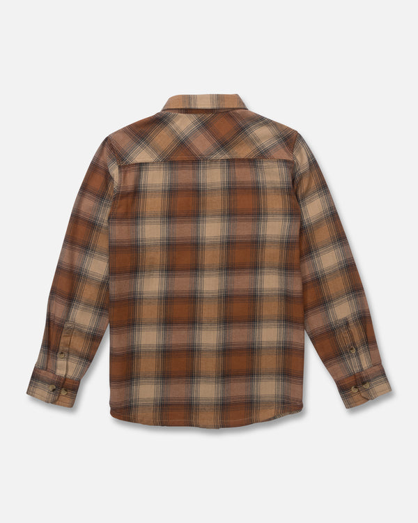 Salty Crew Daybreak Boys Flannel - Friar Brown