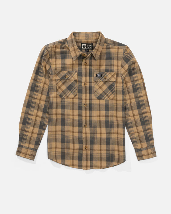 salty crew Daybreak Boys Flannel - Khaki