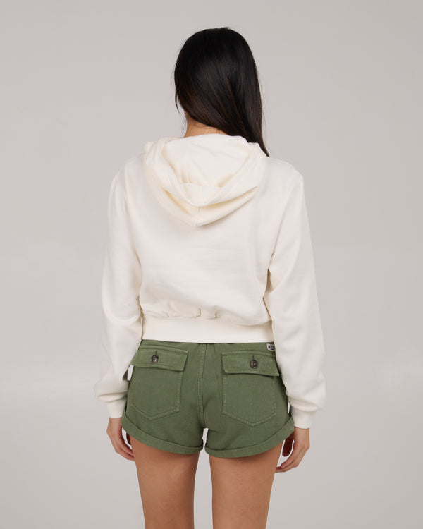 Salty Crew Daybreak Crop Hoodie - Off White