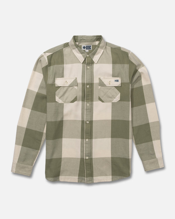 salty crew Daybreak Flannel - Birch Four Leaf Clover