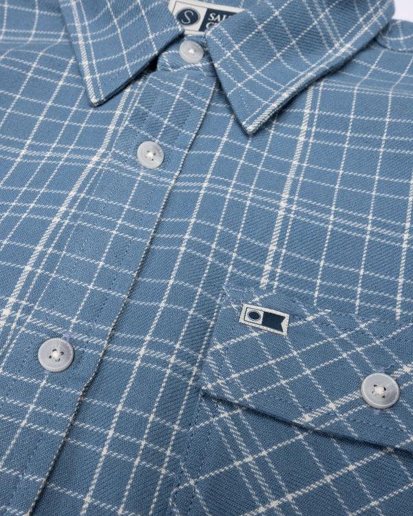 Salty Crew Daybreak Flannel - Pilot Blue
