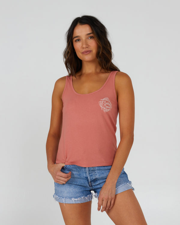 salty crew Drawn In Circles Terracotta Tank