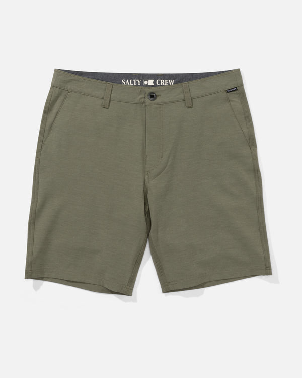 salty crew Drifter 19" Hybrid Short - Dusty Olive