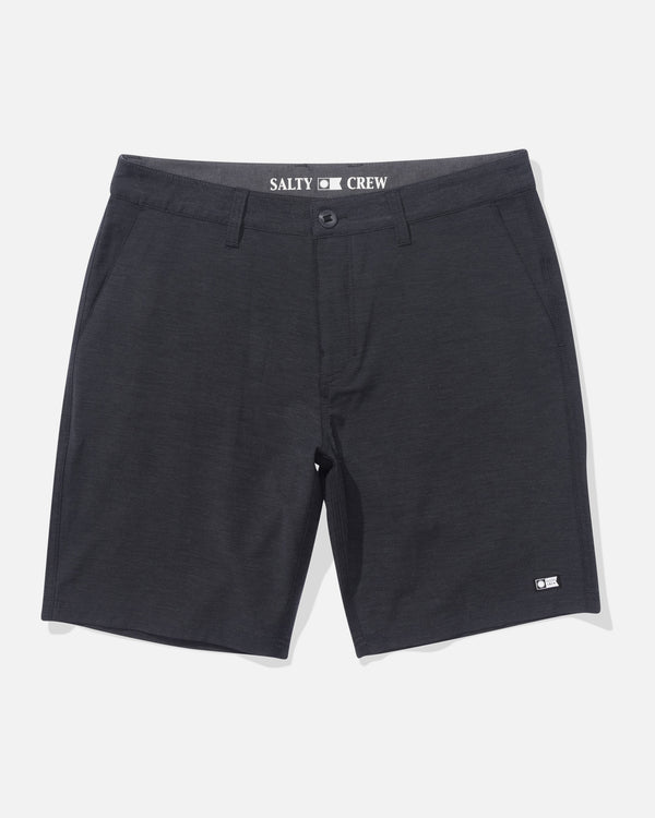 salty crew Drifter 19" Triblend Hybrid Short - Black