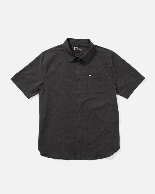 salty crew Drifter UV Button Up - Black