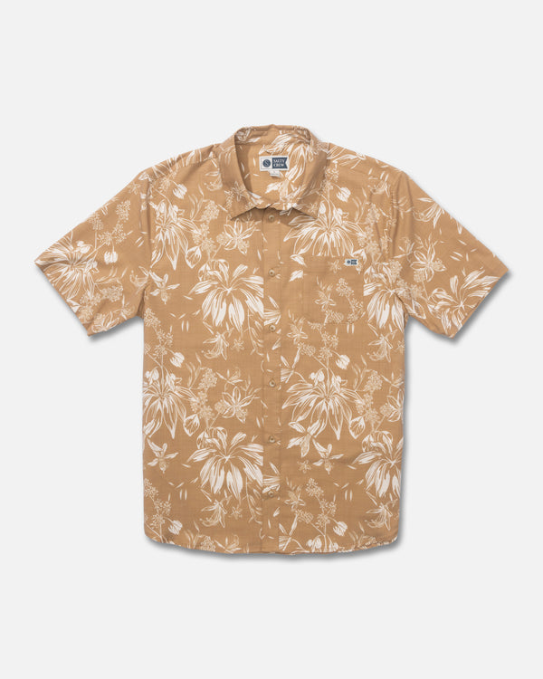 salty crew Drifter UV Button Up - Bronze Brown