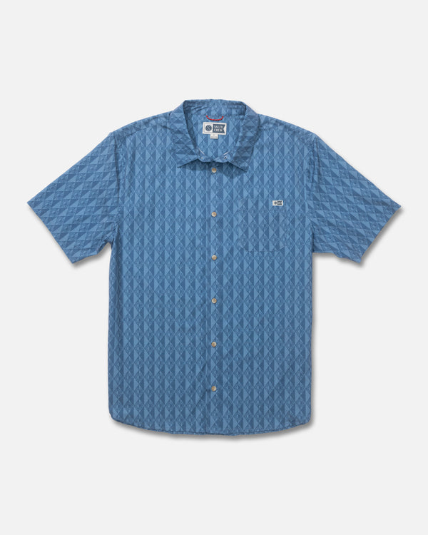 salty crew Drifter UV Button Up - Pilot Blue