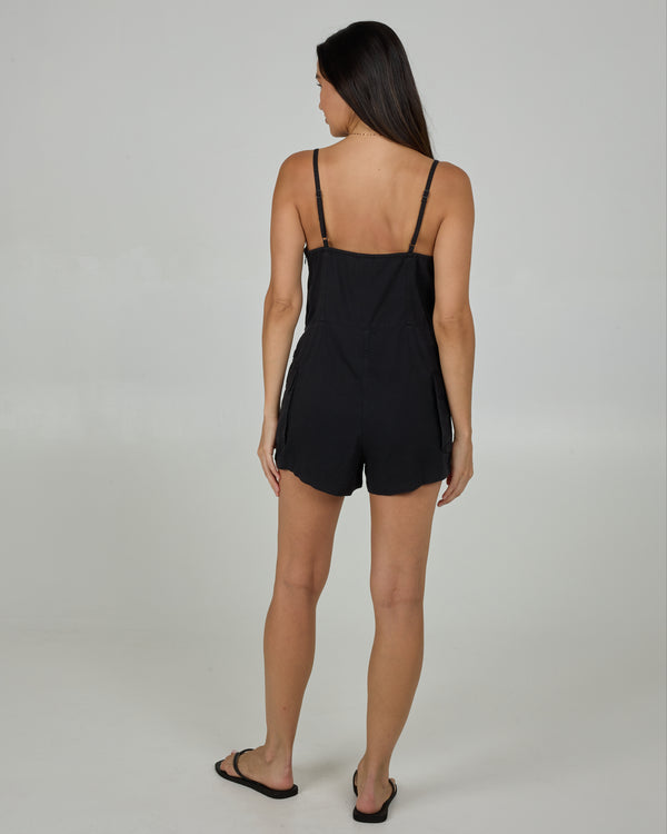 Salty Crew Driftwood Romper - Black