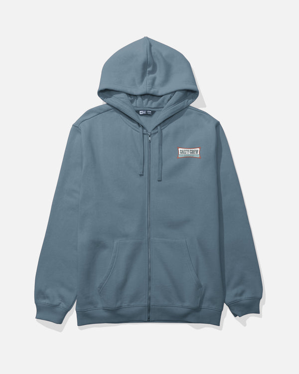 Salty Crew Essential Zip Fleece Hoodie - Slate