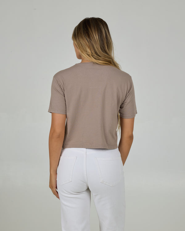 Salty Crew Even Keel Crop Tee - Taupe
