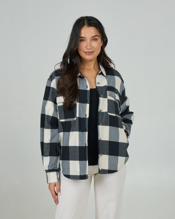 salty crew Fathom Flannel - Off White