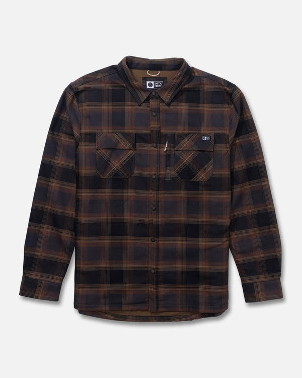 salty crew Fathom Tech Shacket - Phantom