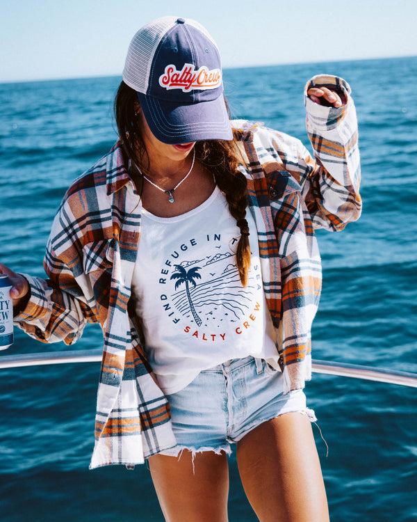 Salty Crew Fireworks Classic Tank - Off White