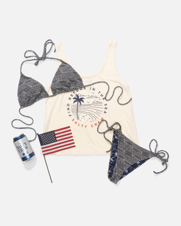 Salty Crew Fireworks Classic Tank - Off White