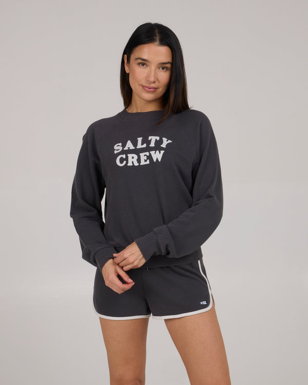 salty crew First Mate Crew Fleece - Charcoal