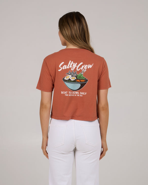 salty crew Fish Bowl Crop Tee - Sierra