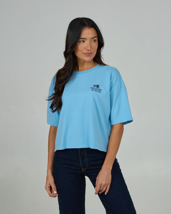 Salty Crew Fish Finder Skimmer Tee - Marine Blue