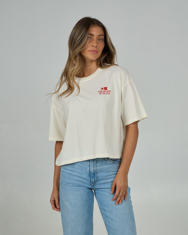 Salty Crew Fish Finder Skimmer Tee - Off White
