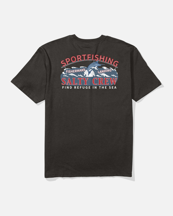salty crew Fishermans Landing Classic Tee - Black