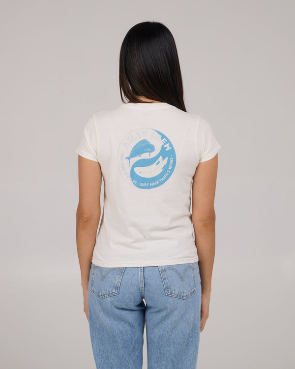 Salty Crew Fishin Yang Modern Tee - Off White