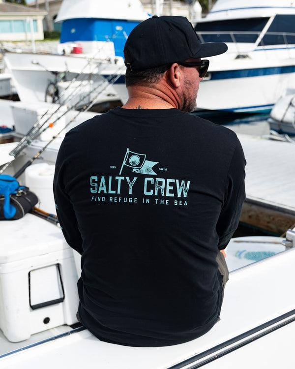Salty Crew Flag Day Long Sleeve Tee - Black