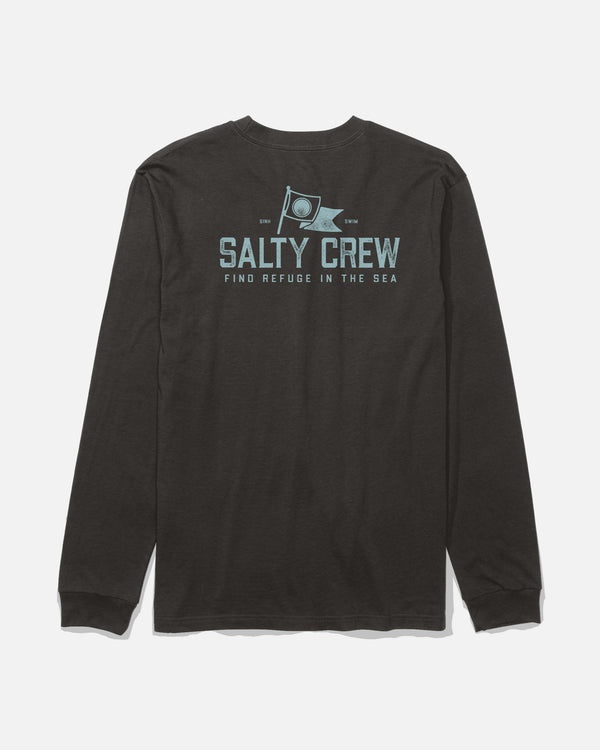 salty crew Flag Day Long Sleeve Tee - Black