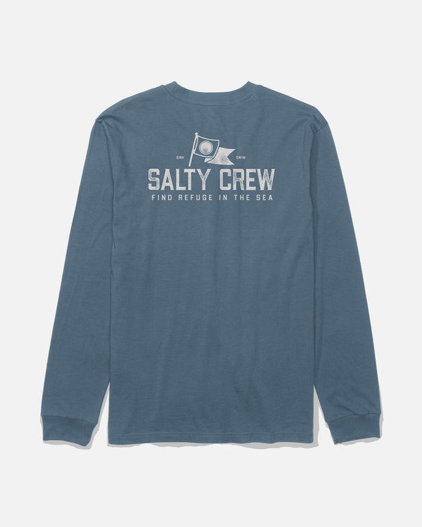 salty crew Flag Day Long Sleeve Tee - Slate