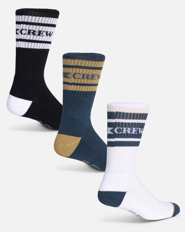 Salty Crew Flagship 3-Pack Sock Box - Assorted