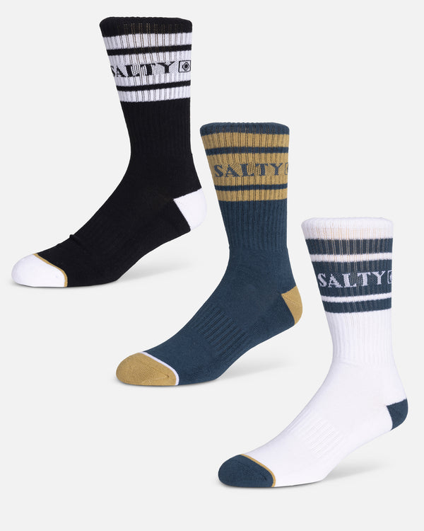 salty crew Flagship 3-Pack Sock Box - Assorted