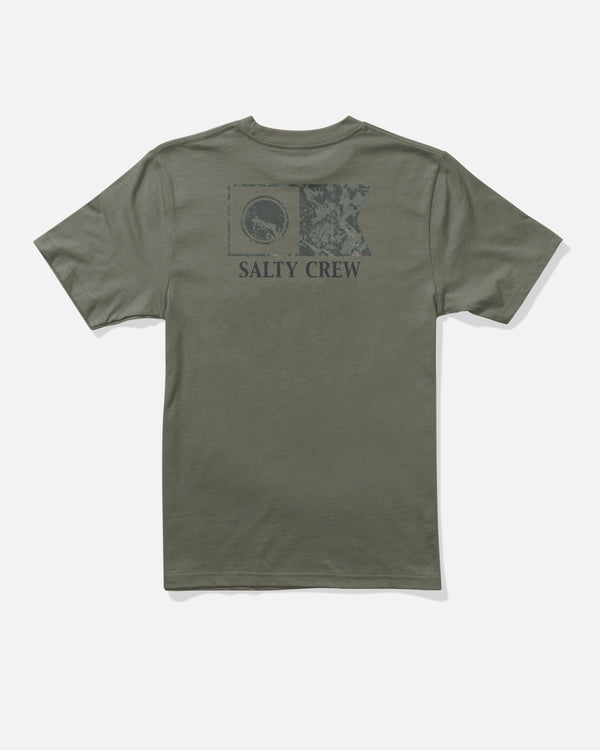 salty crew Flagship Fill Boys Tee - Dusty Olive