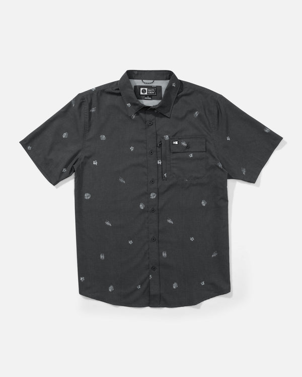 salty crew Flagship UV Button Up - Black