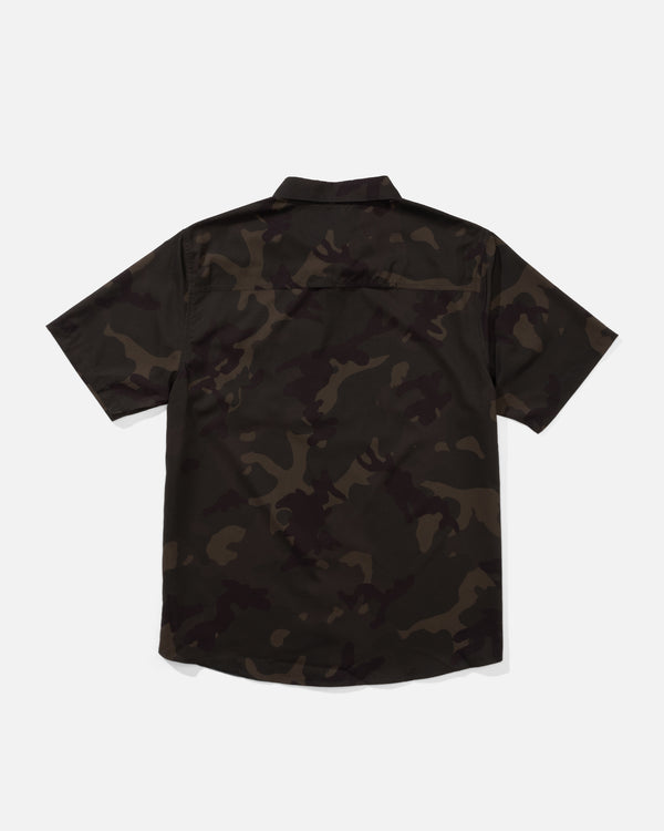 Salty Crew Flagship UV Button Up - Dark Camo