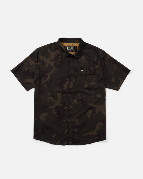 salty crew Flagship UV Button Up - Dark Camo