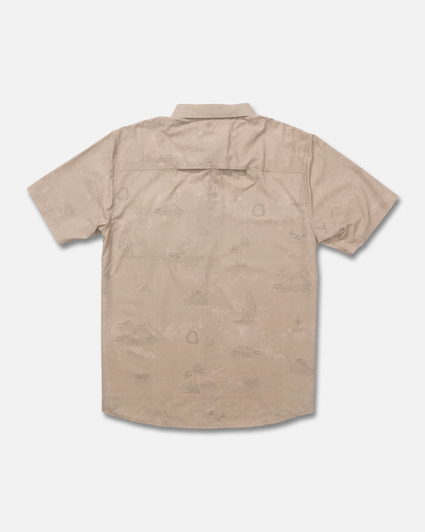 Salty Crew Flagship UV Button Up - Khaki