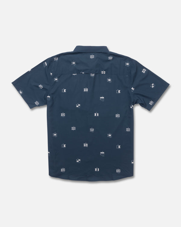 Salty Crew Flagship UV Button Up - Midnight Navy