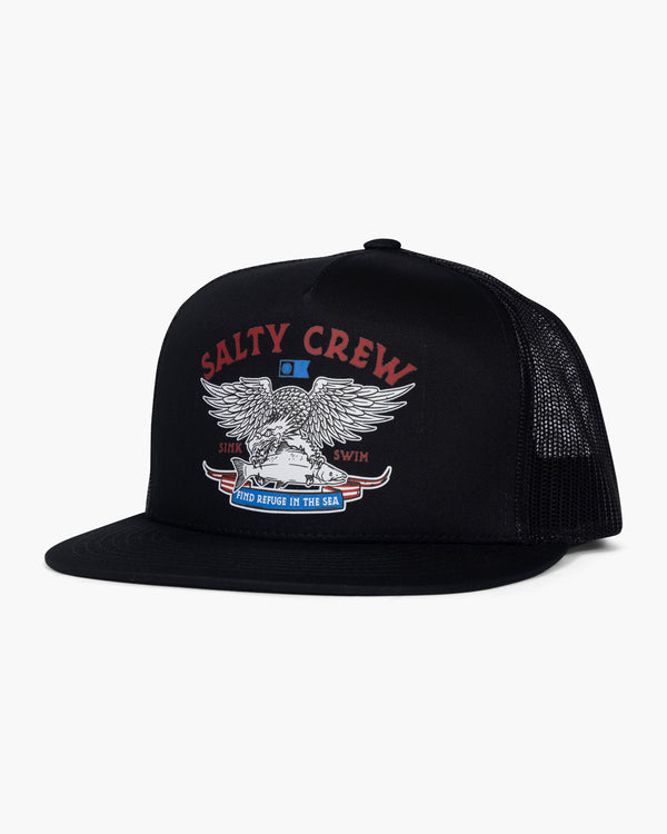 salty crew Fly Over Trucker - Black