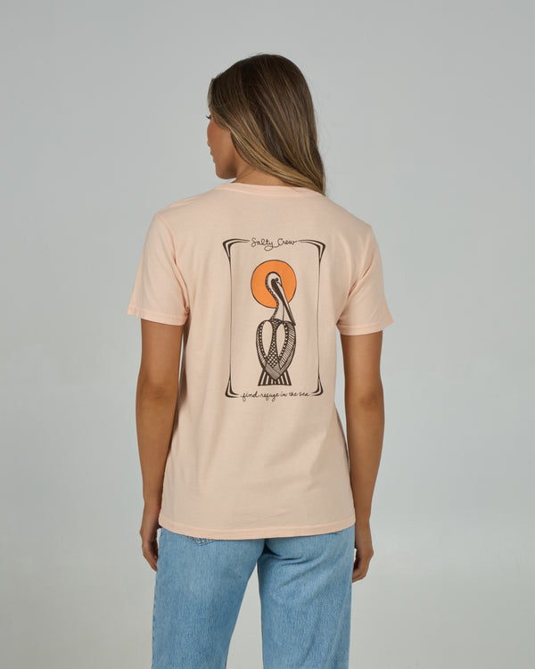 salty crew Geo Pelican Boyfriend Tee - Peach Fizz