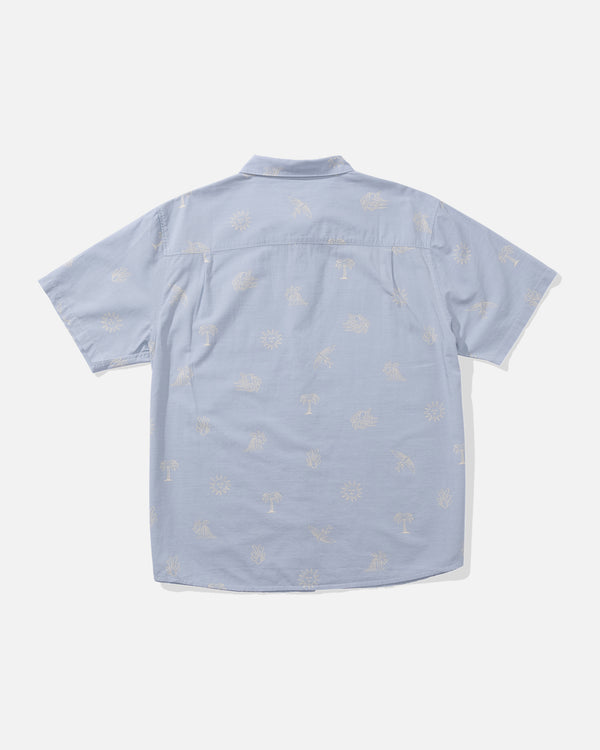 Salty Crew Good Vibes Button Up - Blue Fog