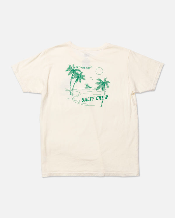 Salty Crew Greetings Boyfriend Tee - Off White
