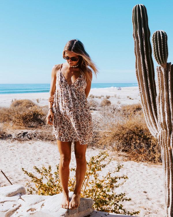 Salty Crew Hidden Ditsy Dress - Chocolate