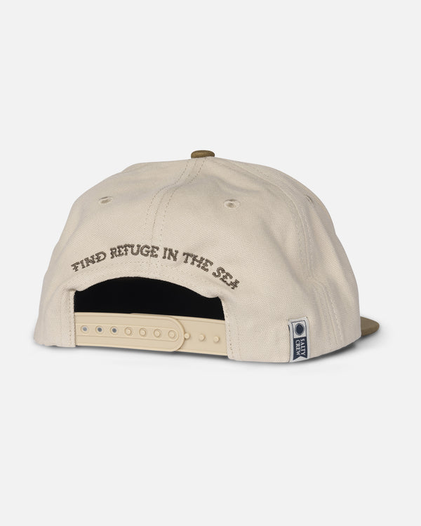 Salty Crew Hopper 5 Panel Hat - Oyster/Brown