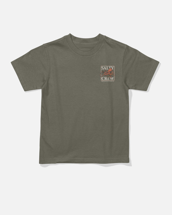 Salty Crew Ink Slinger Toddler Tee - Dusty Olive