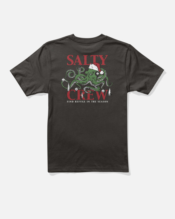 salty crew Inkmas Boys Holiday Tee - Black