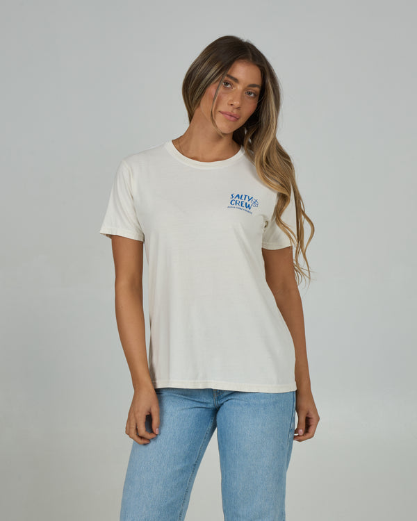 Salty Crew Island Chain Boyfriend Tee - Off White