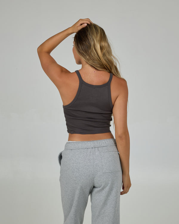 Salty Crew Island Time Tank - Charcoal