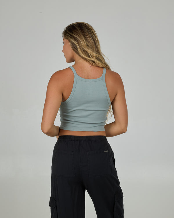 Salty Crew Island Time Tank - Sage