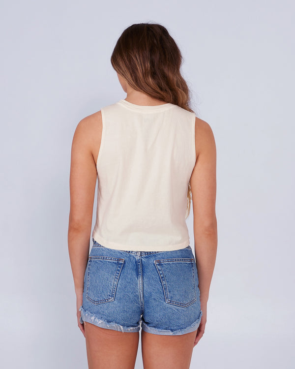 Salty Crew Jackpot Cropped Tank - Bone