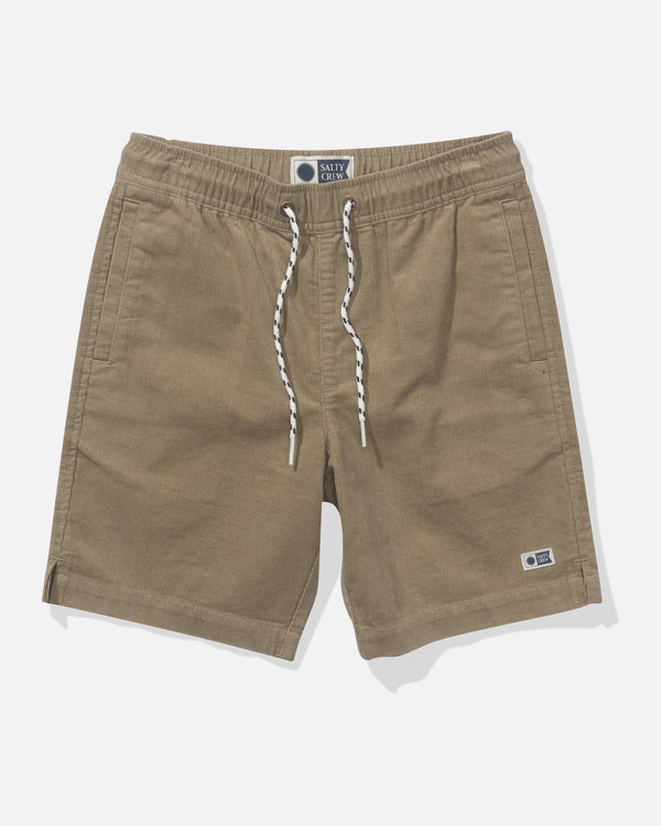 salty crew Kahuna Cord Boys Short - Khaki