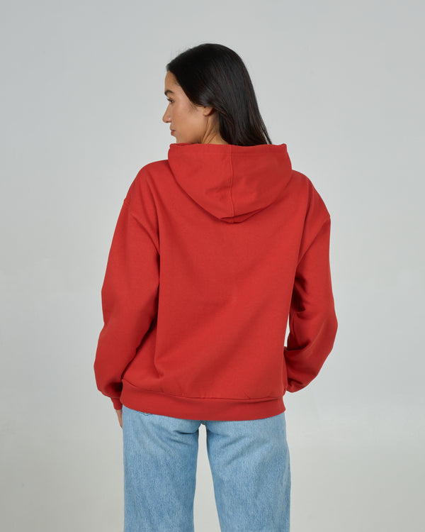 Salty Crew Land And Sea Hoodie - Fiesta Red